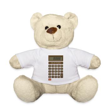 Calculateur d’énergie solaire rétro - Nounours - blanc - Devant