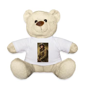 War heroine in flight suit - Teddy Bear - white - Front