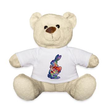 Hase Herz Wasserfarben - Teddy - Weiß - Vorne