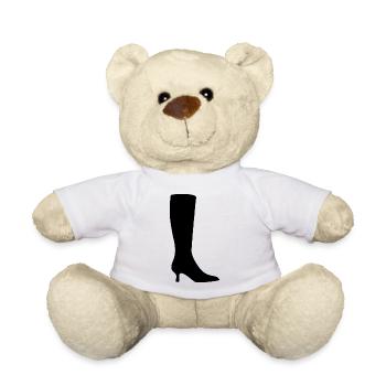 Black Boot Silhouette - Teddy - Weiß - Vorne