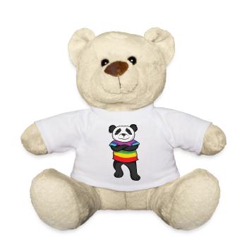Panda Rainbow Pride  with Attitude - Teddy - Weiß - Vorne
