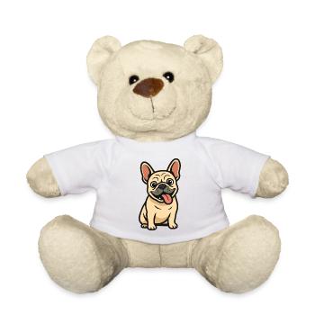 Dessin animé de bouledogue français - Nounours - blanc - Devant