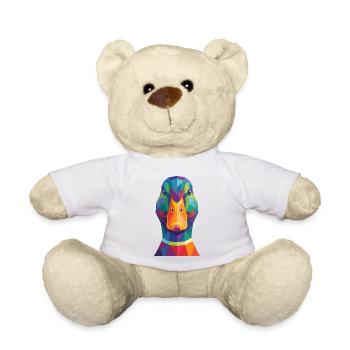 Colorful Geometric Duck Head Pop Art - Teddy Bear - white - Front