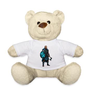 Rune warrior in blue light - Teddy Bear - white - Front