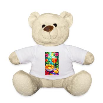 Tropisches Mosaik: Nachos und Getränk - Teddy - Weiß - Vorne