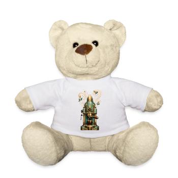 Art Deco Steampunk-Kaffeemaschine - Teddy - Weiß - Vorne