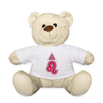 Zodiac Tribal Leo and Fire - Teddy Bear - white - Front