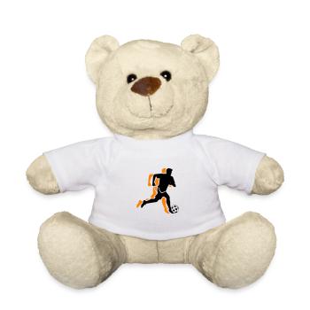 Fussballer Symbol Fussball Spieler Mann - Teddy - Weiß - Vorne