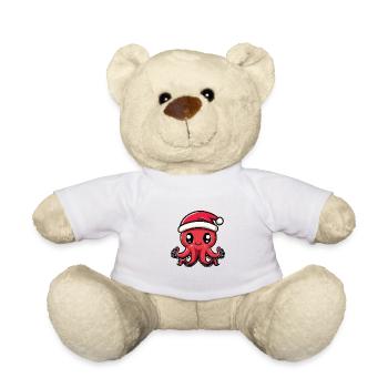 Oktopus Weihnachten Christmas - Teddy - Weiß - Vorne