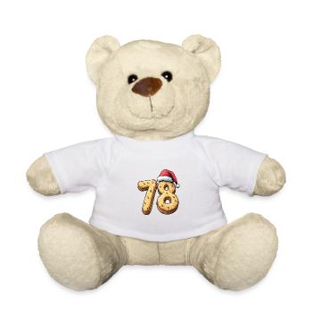 78 Number Christmas - Teddy Bear - white - Front