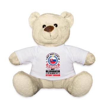Slovaquie slovaque Citation du drapeau slovaque - Nounours - blanc - Devant