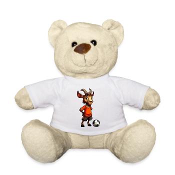 Fussballer Steinbock - Teddy - Weiß - Vorne