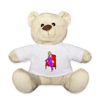 sitting girl - Teddy - Weiß - Vorne