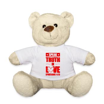 Versets d’amour bibliques - Nounours - blanc - Devant