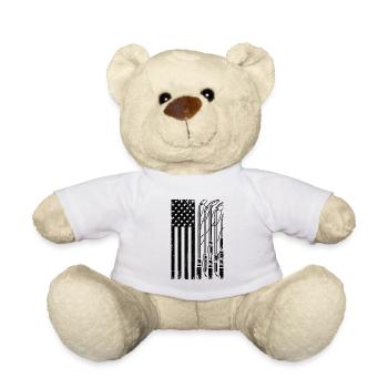 Amerikanische Flagge Angelrute USA Patriot Fischer An - Teddy - Weiß - Vorne