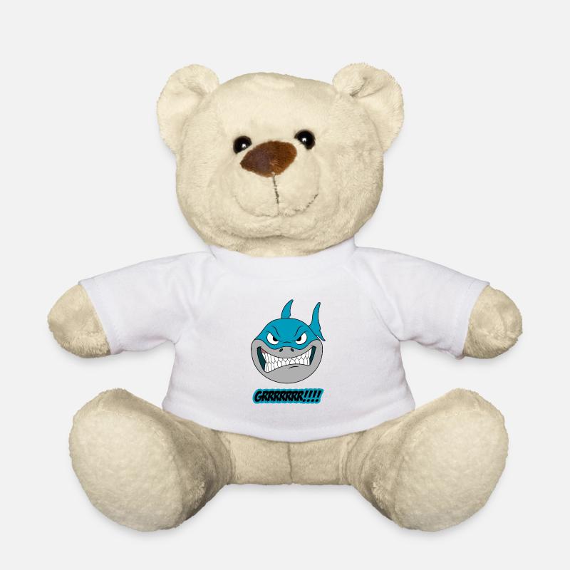 Requin de dessin animé cool! GRRRRRRRRRRRR - Nounours - blanc