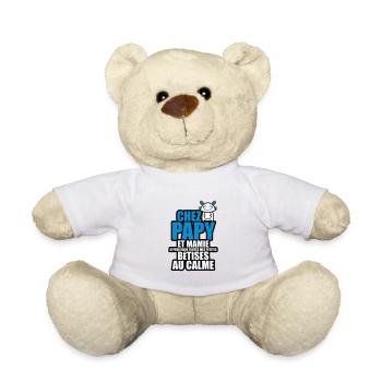 chez papy et mamie je peux faire toutes mes bêtise - Nounours - blanc - Devant