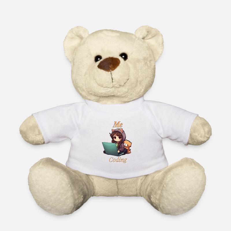 « Code Cutie: Codage de fille inspiré de l’anime » - Nounours - blanc