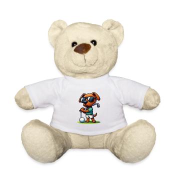 Rhodesian Ridgeback Golfer Golf Course Dogs - Teddy Bear - white - Front