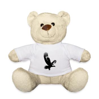 Pygargue à queue blanche avec d’énormes ailes tatouage oiseau - Nounours - blanc - Devant