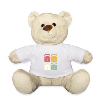 Parachute Jump Parachute Hobbyist Poison - Teddy Bear - white - Front