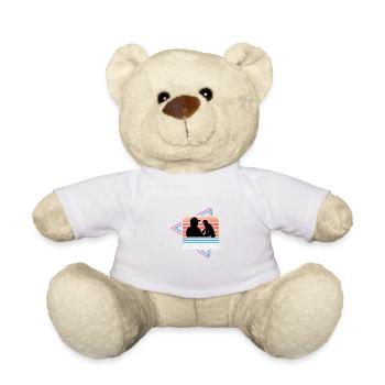 Zookeeper Retro Caretaker Gift - Teddy Bear - white - Front