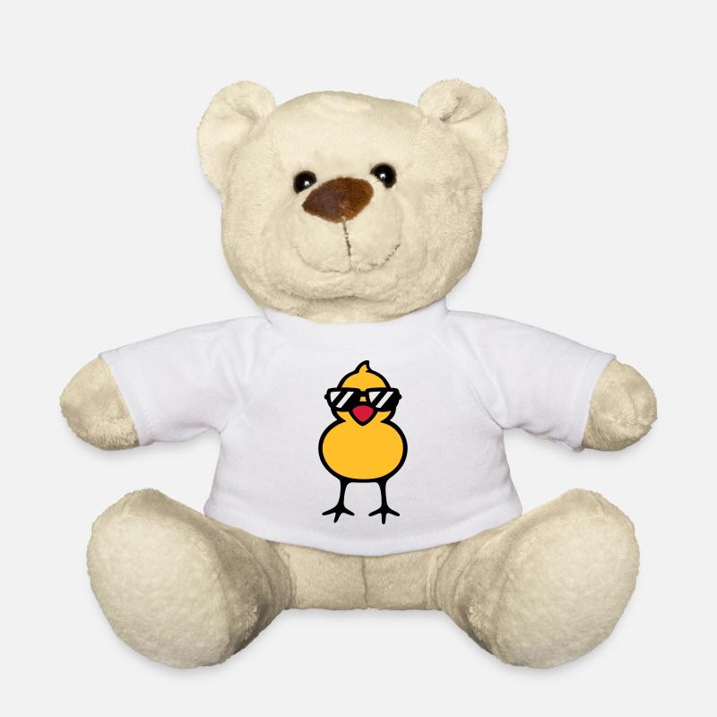 cool chick (rd) - Teddy Bear - white