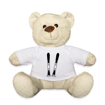 2 ski im schnee urlaub sport bretter fahren winter - Teddy - Weiß - Vorne