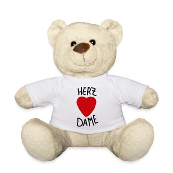 Herz Dame - Teddy - Weiß - Vorne