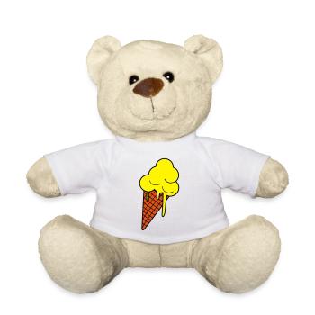 Schmelzendes Eis  Pop Art - Teddy Bear - white - Front