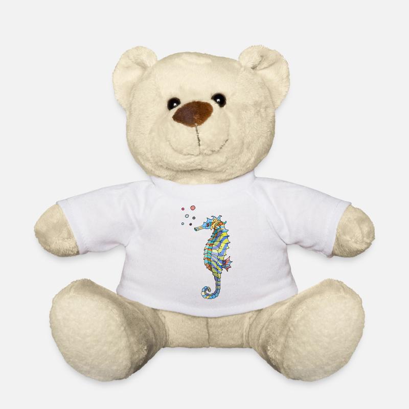 Seepferdchen - Teddy - Weiß