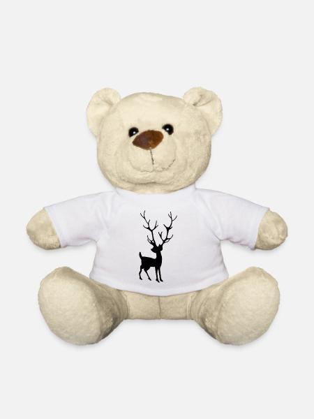 Hirsch Wald Geweih - Teddy - Weiß