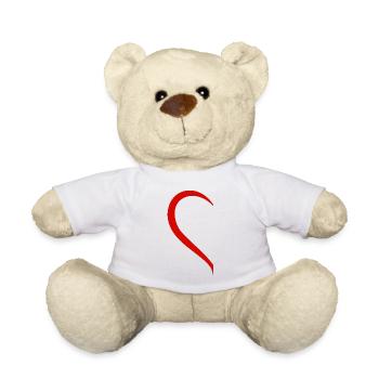 Coeur rouge Amour - Nounours - blanc - Devant