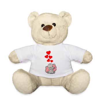 Amour cœur d’éléphant - Nounours - blanc - Devant