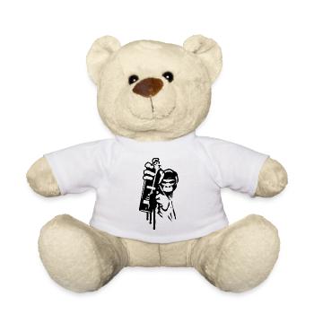 sprayer gorille d’art de rue cool dans le style graffiti - Nounours - blanc - Devant