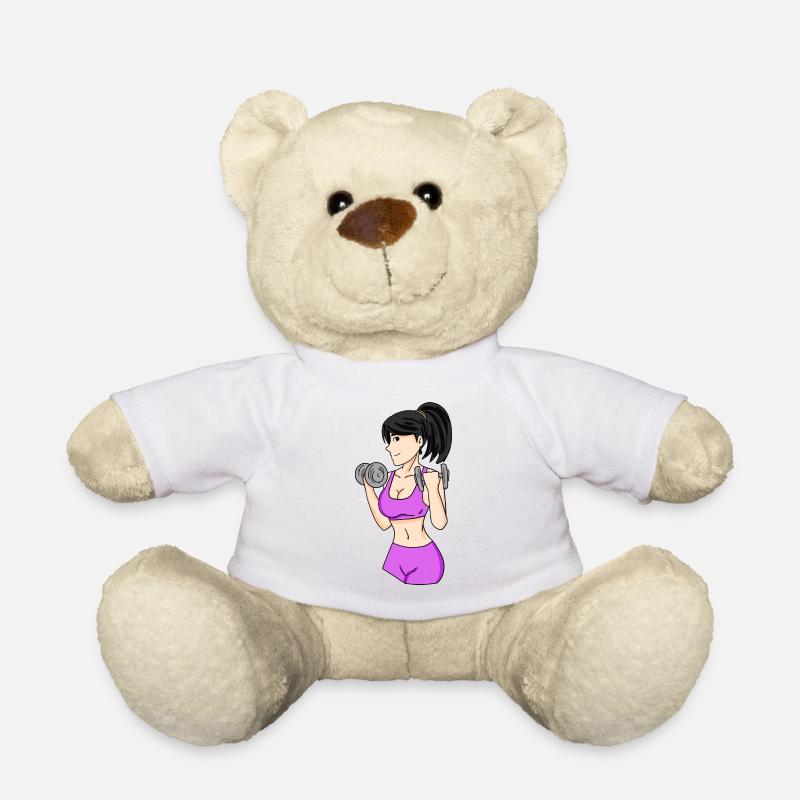 Filles avec haltères - Nounours - blanc