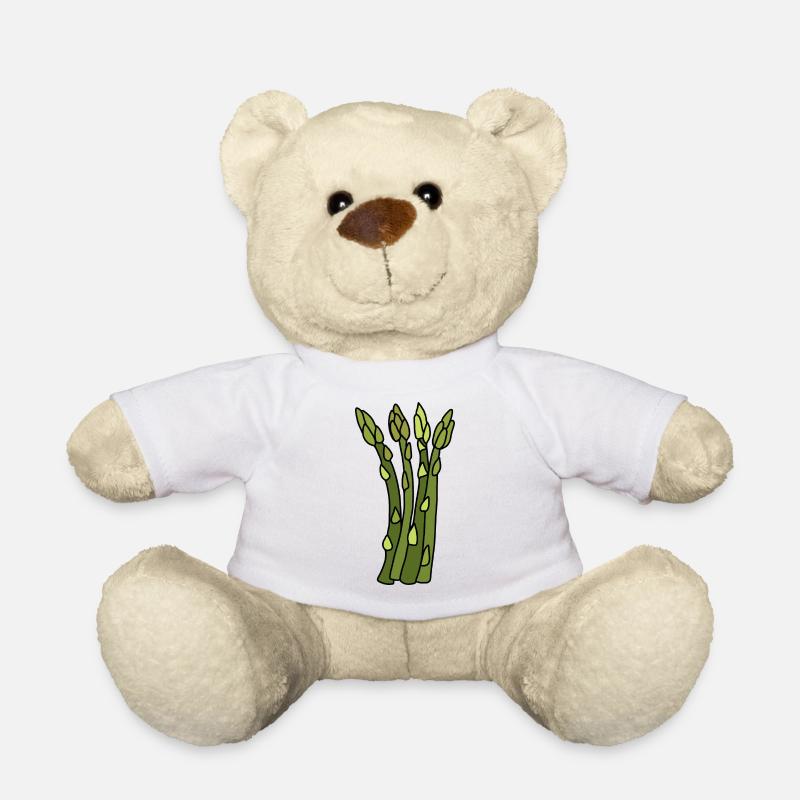 Asparagus Time - Teddy Bear - white