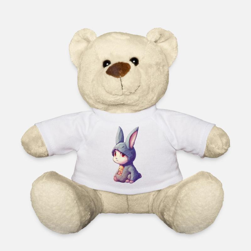 Petit lapin en sweat à capuche - Nounours - blanc