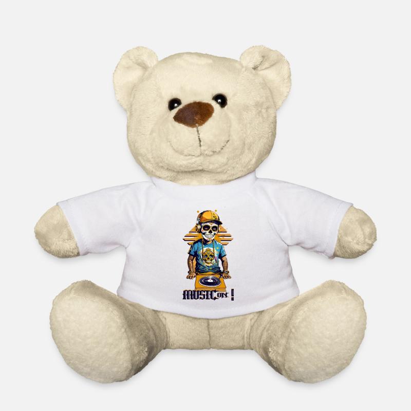 Skull DJ - Nounours - blanc