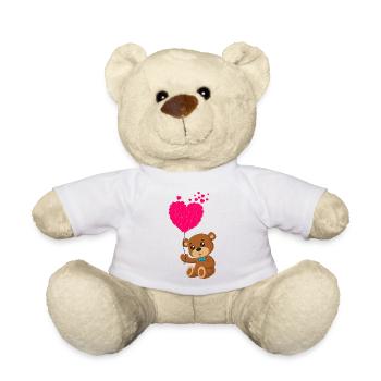 Teddy bear with a heart - Teddy Bear - white - Front