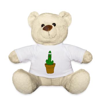kaktus mit gesicht - Teddy - Weiß - Vorne