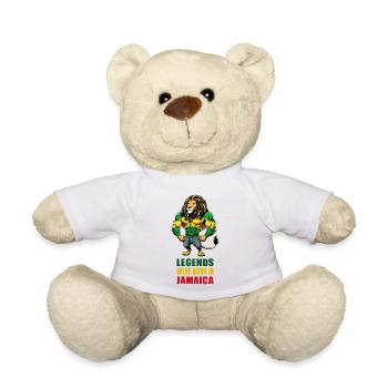 Jamaica lion reggae music - Teddy Bear - white - Front