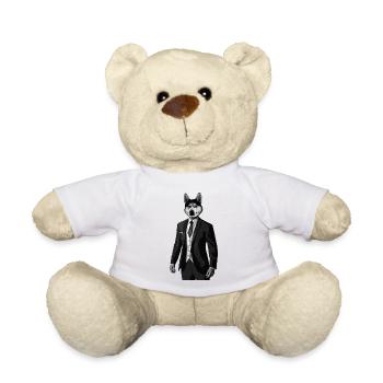 Husky with Suit Man with Dog Head - Huskyman - Teddy Bear - white - Front