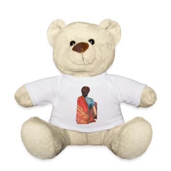 Peinture Inde femme portant un sari, bouddhiste - Nounours - blanc - Devant