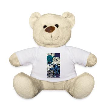 Hirondelle (bleu) // Illustration - Nounours - blanc - Devant