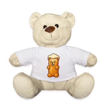 Gummibierchen – Lustiges Bier & Gummibärchen - Teddy Bear - white - Front