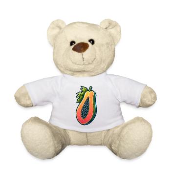 Papaye Sanguine Illustration Vibrante - Nounours - blanc - Devant