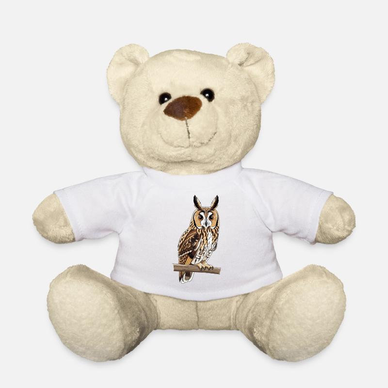 Waldohreule Eule Asio Otus - Teddy - Weiß