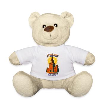 Castello Sforzesco Milan Retro Vintage Shirt - Teddy Bear - white - Front