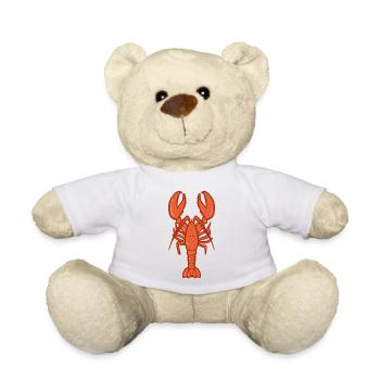Red Lobster Illustration - Coastal Seafood Design - Teddy - Weiß - Vorne